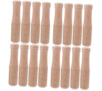 Amosfun 16 pcs Wooden Pestle with Large Head for Efficient Garlic Crushing and Multi Use Grinding Handheld Kitchen Utensils for Mashing and Food Preparation