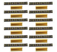 Amosfun 16 Sets Adjustable Gold Number Price Display Cubes for Jewelry Store Counter - Retail Price Tag Displays with Flexible Combination for Shop Labeling and Pricing