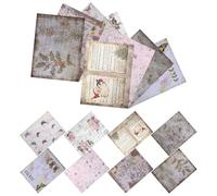 Amosfun 16pcs Vintage Journal Scrapbook Papers Large Retro Background DIY Crafting Material for Junk Journal and Collage Art
