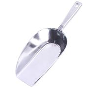 Amosfun 1pc Aluminium Alloy Ice Scoop with Long Handle, Multipurpose Food Scooper for Kitchen, Buffet, Flour - 6.5x18cm
