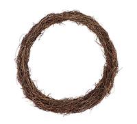 Amosfun 1pc Christmas Wreath Vine Circle Wreath Circle Ring Frame Christmas Door Hanger Heart Grapevine Wreath Wreaths for Front Door Diy Wreath Supplies Christmas Vine Self Made Rattan