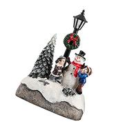 Amosfun 1pc Resin House Ornaments Mini Snowman Figurine Resin Ornament Christmas Decorations Christmas Scene House Village Mini Cake Kit Doll Rural