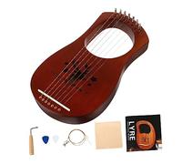 Amosfun 1set String Vintage Lyre Harp Musical Instrument Design for Beginners Smooth for Melodious Sound Great for Music and Boys and Girls