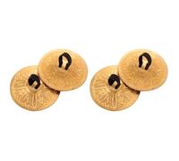 Amosfun 2 Pairs of Zills Finger Cymbals Thumb Pelvis Instrument Dance Finger Cymbal Saroya Finger Cymbal Small Cymbal Copper Clothing Penetration Child
