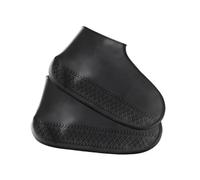 Amosfun 2 Pairs Silicone Overshoes Anti-Slip Shoe Cover Wear-Resistant Non-Skid Protector for Outdoor Use Black Grey