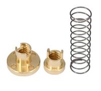 Amosfun 2 Pcs Lead Screw and Copper Nuts 3D Printer Accessories Kit for Home and Shop Use, Stainless Steel Threaded Rod with Anti-Backlash Design, 2mm Pitch Compatible with 3D Printer