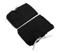 Amosfun 2 Pcs Motorcycle Handlebar Muffs Windproof Winter Atv Hand Warmers with PU Leather Easy Install Bike Handlebar Gloves for Cold Weather Riding Scooters and Snowmobiles