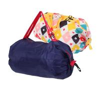 Amosfun 2 Pcs Reusable Foldable Grocery Tote Bags for Women Large Capacity Oxford Cloth Shopping Bags Compact Lightweight Utility Market Shopper Portable for Bulk Food Shopping and Daily