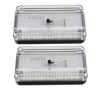 Amosfun 2 Pcs Universal Roof Dome Interior LED Light for Car and Truck 12v 36 LED Ultra Bright Plastic Ceiling Roof Reading Lamp with Slim Design for Video Chatting and Reading Paper