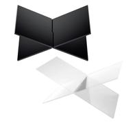 Amosfun 2 Sets Acrylic Book Stand and Black Small Open Book Display Stands for Reading Bible, Recipe Holder for Kitchen Counter, Textbook and Magazine Organizer