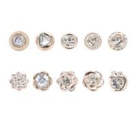 Amosfun 2 Sets Magnetic Shirt Snap Buttons, 10pcs DIY Clothes Buckles for Shirt Clips and Coat Fasteners, Anti-Opening Press Studs Suitable for Sewing and Garment Accessories Random Style