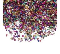 Amosfun 200g Bag of Irregular Mixed Color Crushed Glass Nail Art Epoxy Fillers DIY Manicure Accessories for Nail Decoration and Crystal Resin Filling