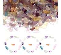 Amosfun 200g Crystal Chips Stone Fluorite Polished Rocks Aquarium Rocks Fish Tank Decorations Versatile Use Drainage Improvement for Home Decor and Terrarium Supplies