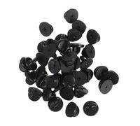 Amosfun 200pcs Black Pvc Butterfly Pin Backs Rubber Brooch Clasp Badge Backing Holder for Craft Pins and Lapel Badges, Suitable for Jewelry Making and Uniform Accessories