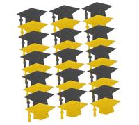 Amosfun 200Pcs Graduation Confetti Creative Black Bachelor Hat Shaped Decorations for Party Ceremony for Table Scatter and Festive Atmosphere