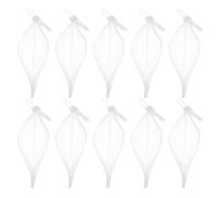 Amosfun 200pcs ’ Outdoor Storage Drawstring Net Bags, Heavy-duty White Mesh Pouches 25cm Buckles for Glass Marbles Organization and Playroom Storage