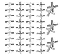 Amosfun 200pcs Stainless Steel Cross Buckle Clip for Wire Rope, Corrosion Resistant Cross Clamp for Invisible Anti-Theft Net, Secure Connection Fastener for Window Safety and Offices