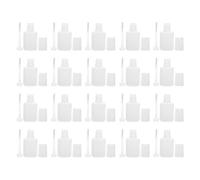 Amosfun 20pcs 10ml White Abs Plastic Nail Gels Container Bottles for DIY Repacking Nail Polish and Mixing Liquids, Leak-proof Dispenser Bottles Suitable for Female Manicure Supply