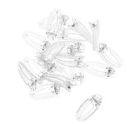 Amosfun 20pcs 4cm Oval Snap Hair Clips No-slip Inner Teeth Barrettes Mini Claw Clips for Hair Accessories Random Color
