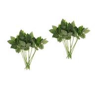 Amosfun 20pcs Artificial Flower Stems for DIY Floral Bouquet Accessories Simulation Stem Leaves Material for Flower Making Crafts and Home Decor
