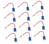 Amosfun 20pcs Ceramic Car Light Plug Pigtail Wiring Harness Headlight Connector Socket Replacement for Car Truck Boat Fog Light with High Temperature Resistance and Electrical Insulation