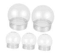 Amosfun 20pcs Clear Reusable Snow Globes with Screw Caps Empty Fillable Water Globes for DIY Crafts and Holiday Decoration