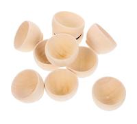 Amosfun 20pcs DIY Blank Wooden Bowls for Crafts, Finely Sanded Smooth Natural Wood Bowls Ready for Trimming, for Home Decorations and Creative Painting Projects