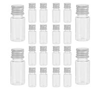 Amosfun 20pcs Empty Aluminum Top Vials for Samples Small Dispensing Bottles for Liquids Mini Test Tube Container for Crafts Travel Small Containers Mini Refillable Bottle