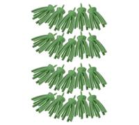 Amosfun 20pcs Green Plastic Artificial Carrot Heads for Easter Decorations, Realistic Fake Carrot Props for DIY Crafts, Holiday Home and Party Accessories