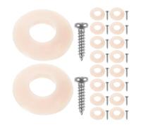 Amosfun 20pcs Guitar Tuner Plastic Washers with Screws Acoustic Electric Guitar and Ukulele Tuner Gaskets for Vibration Control Protective Spacer Accessories for Replacement Parts