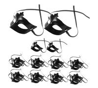 Amosfun 20pcs Half Face Mask Base for Halloween Masquerade Cosplay Reusable Plastic Blank Mask Base for DIY Crafting Costume Accessory for Party and Theatrical Use