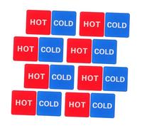 Amosfun 20PCS Hot and Cold Water Stickers Self-adhesive Acrylic Bathroom Labels with Clear Red Blue Icons Easy Identification Signs for Hotel Kitchen Washroom and Restaurant Faucets