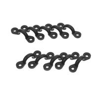 Amosfun 20pcs Kayak Tie down Pad Eyes Kit with Screws, Black Nylon Bungee Deck Loops for Organizing Gear and Fastening Fishing Rods, for Outdoor Adventures and Paddling on Small Boats