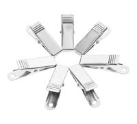 Amosfun 20pcs Metal Alligator Clips Mini Spring Clamps High Reliability and Precision Production, Silver Metal Wire Clips Suitable for Curtains and Wood Applications