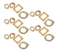 Amosfun 20pcs Mini Gold Picture Frames Dollhouse Resin Picture Frames 2.36x1.97x0.24in Resin Present Worthy Portable Vintage Style Gallery Wall Decor