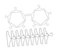 Amosfun 20pcs Mini Metal Doll Clothes Hangers Small Garment Rack for Dollhouse Doll Accessories Sturdy Clothing Display Rack Tiny Colorful Miniature Hangers