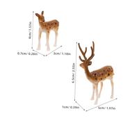 Amosfun 20pcs Mini Reindeer Figurines Realistic Elk Animal Models Christmas Deer Decorations for Winter Crafts Cake Toppers and Festive Table Displays
