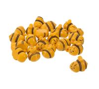 Amosfun 20pcs Mini Resin Bee Shaped Cabochons for Crafting and Decoration Yellow Bee Embellishments Encouraging Creativity and DIY Projects