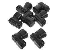 Amosfun 20pcs Mini Santa Boots Black Christmas Shoes for DIY Crafts and Dollhouse Decorations Festive Holiday Ornaments to Enhance Tabletop and Tree Display