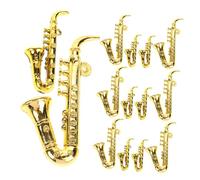 Amosfun 20Pcs Mini Saxophone Christmas Tree Hanging Ornaments Musical Instruments Xmas Party Decorations Small Lightweight DIY Miniature Sax Model for Holiday Crafting and Festive Home