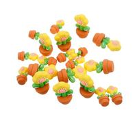 Amosfun 20pcs Miniature Dollhouse Plants Fake Bonsai Mini Verse Garden Miniature Flower Pots for Dollhouse Decor