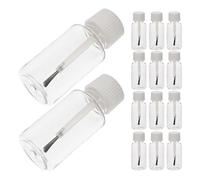 Amosfun 20pcs Nail Polish Bottles with Brush 20ml Plastic Refillable Manicure Containers for Nail Art and Parties Featuring Advanced Seal Protection and Longterm Storage