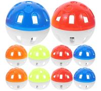 Amosfun 20pcs Plastic Bird Bells Chew for Parrots and Birds Safe to Chew with Colourful Rolling Balls Suitable for Home Decoration and Cage Play Random Color