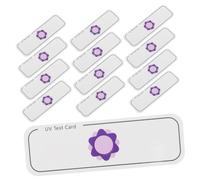 Amosfun 20pcs Portable Detection Cards UV Testing Strips for Sunlight Exposure Quick and Identification for Home Office Medical Use
