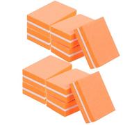 Amosfun 20pcs Professional Nail Buffers Grinding Strips Sponge Material Protect Smoothing Nails Orange Colour Personal Use Manicure Tools