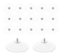 Amosfun 20pcs PVC Suction Cups with M5 Screws 9mm Thread Diameter 63mm Length Reusable Plastic Suction Pads for Glass Tiles Bathroom Window Storage Hooks