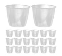 Amosfun 20pcs Rice Measuring Cup 160ml Plastic Measuring Cup with Scale, Easy Pouring Wide Mouth Design for Rice, Dry Ingredients, Baking