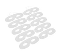 Amosfun 20PCS White Paper Blank Masks for DIY Crafting Comfortable Half Face Masquerade Masks for Costume Party Supplies Halloween Cosplay