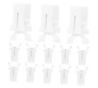 Amosfun 20PCS White Self-locking Trash Can Switch Locks with Spring Mechanism Animalproof Push Button Replacement Clips for Garbage Lid and Cupboard Easy DIY Installation Household Bin