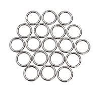 Amosfun 20pcs Zinc Alloy Open Jump Rings Split Key Rings Silver for Jewelry Making Polished Plated 4.0x25MM for Crafts Accessories